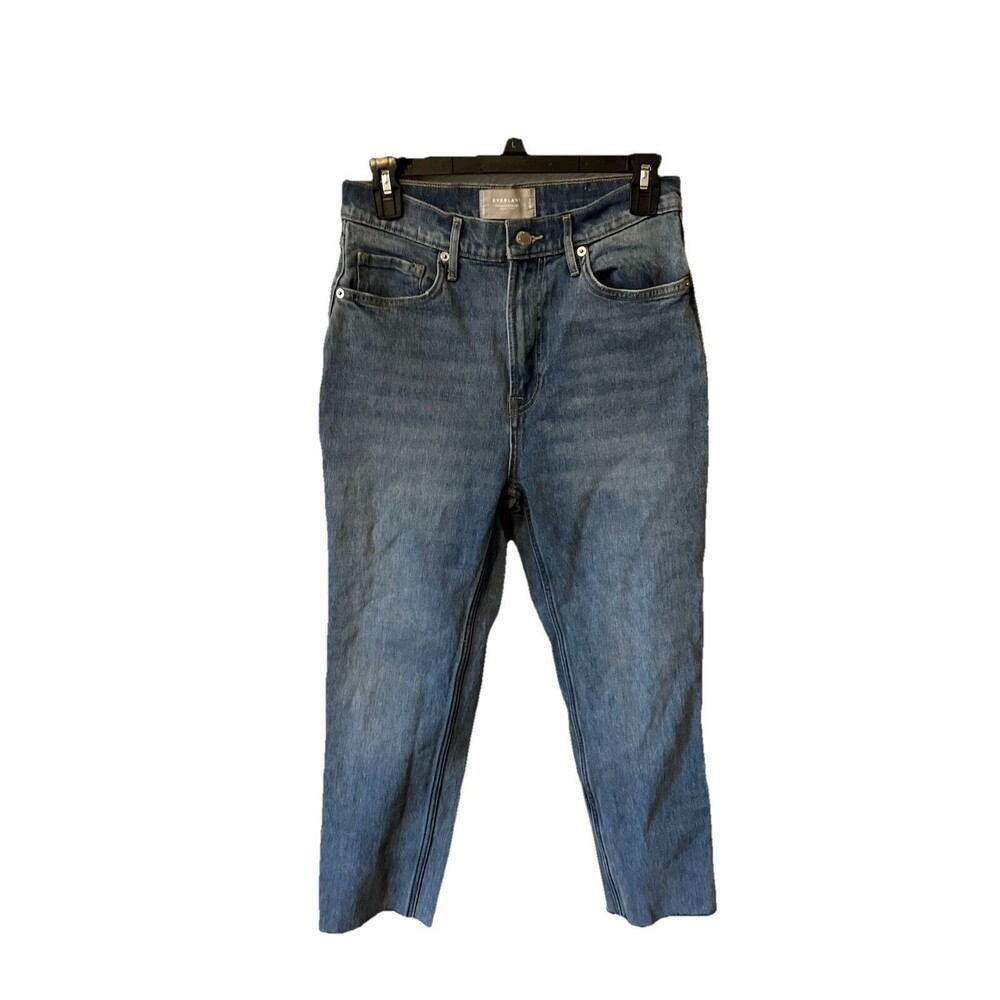 Everlane The Original Cheeky Jeans Womens Size 26 Cropped Distressed Hem